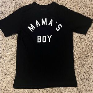 The Children's Place Black Tee with 'Mama's Boy' Print